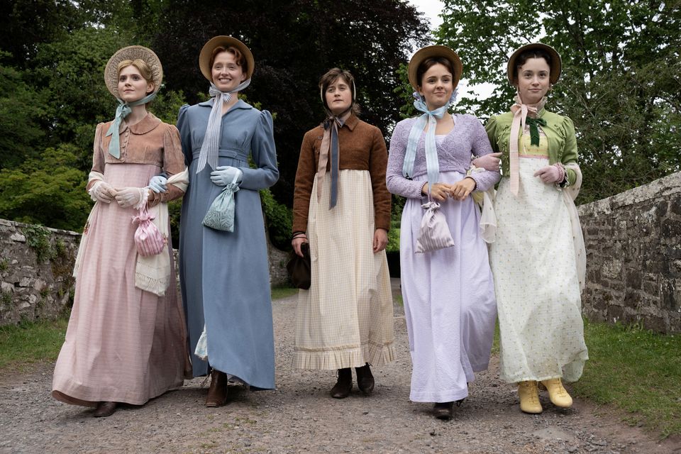 Ella Bruccoleri (centre) is pitch-perfect as charmingly awkward Mary in ‘The Other Bennet Sister’. Photo: BBC /Bad Wolf